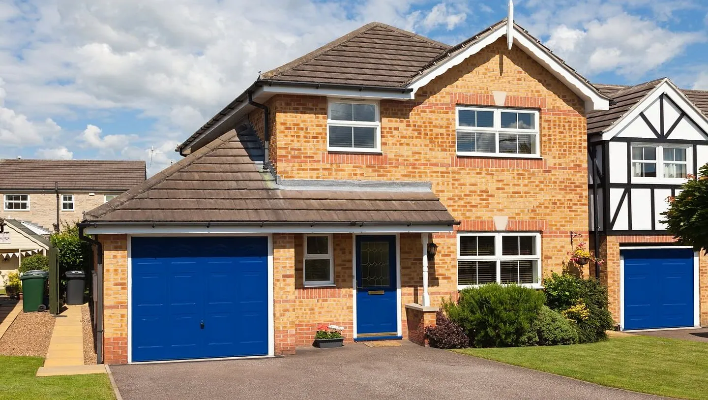 A garage door